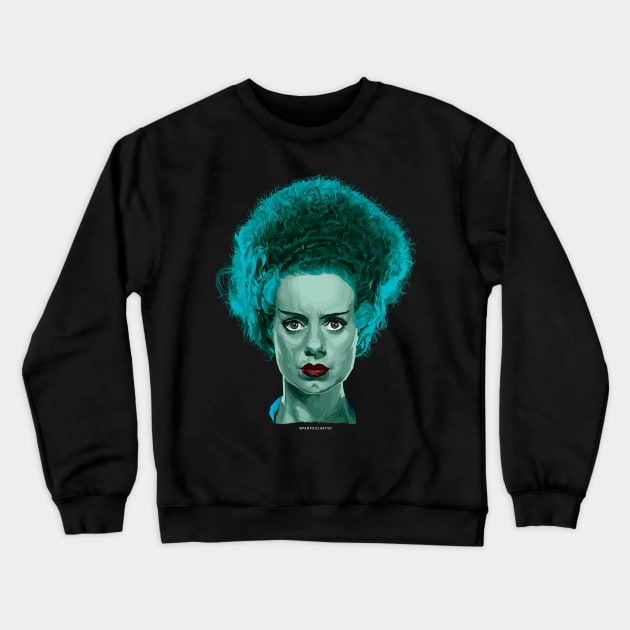 The Bride (Blues/Greens) Version Crewneck Sweatshirt by pentoolarts